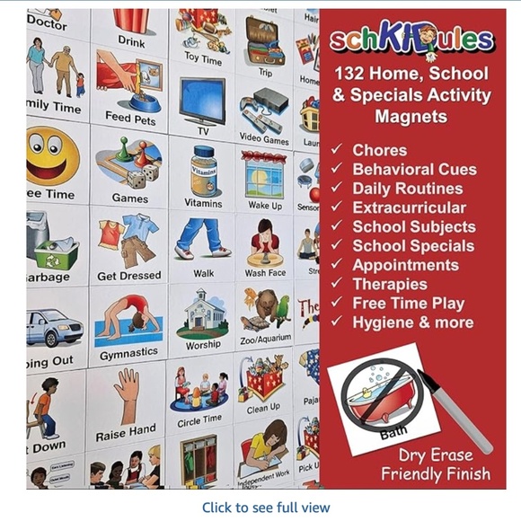 SchKIDules® 153 Pc Deluxe Collection Box Set – Visual Schedule Magnets for Kids - Picture 4 of 6